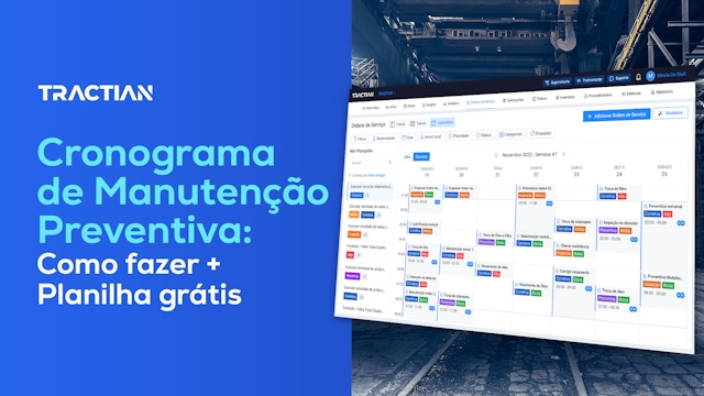 Cronograma de Manutenção: Como fazer + Planilha grátis