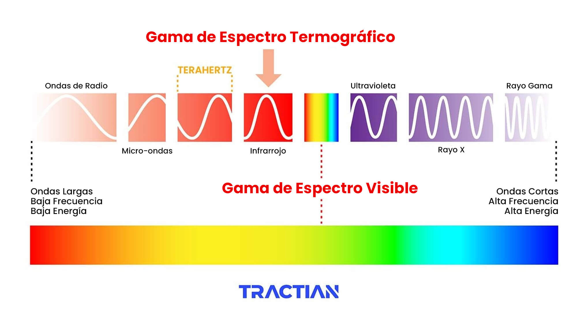 Gama de espectro termografico 