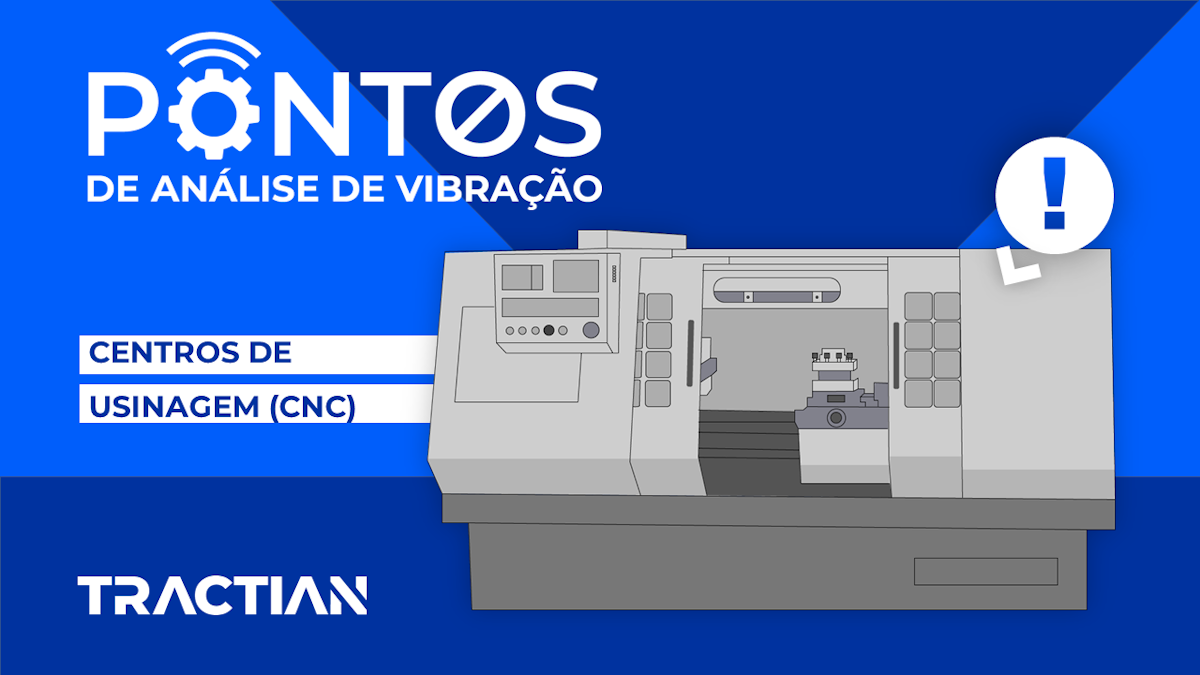 Pontos de análise de vibração: Centros de Usinagem (CNC)