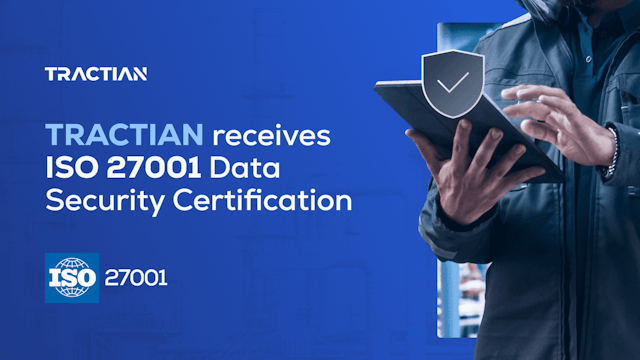 TRACTIAN Receives ISO 27001 Data Security Certification