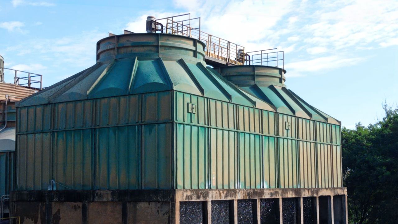 Cooling tower at a Sugarcane Mill