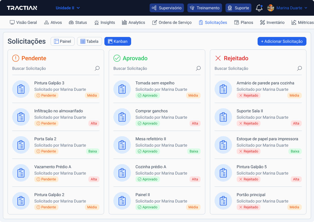 kanban na manutenção
