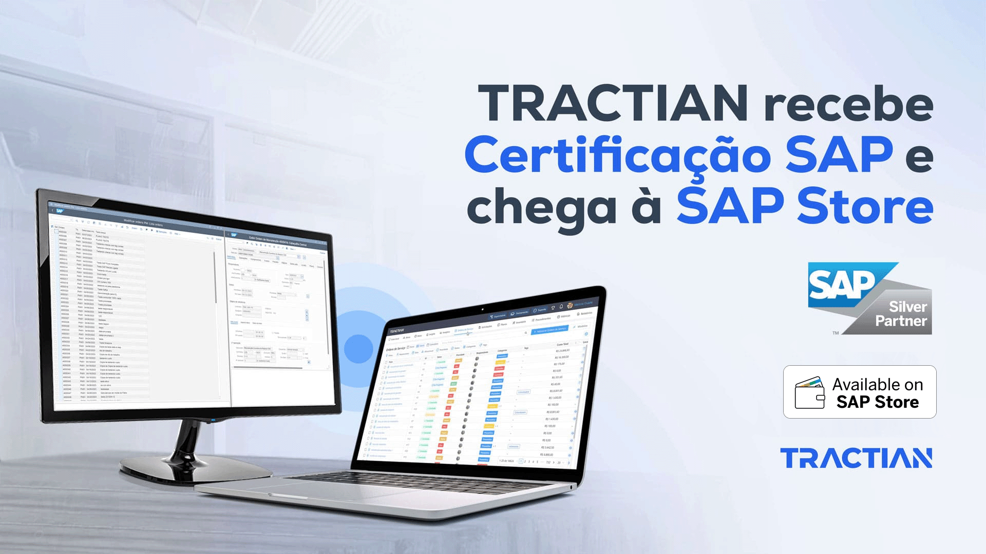 TRACTIAN recebe certificação SAP e chega à SAP® Store