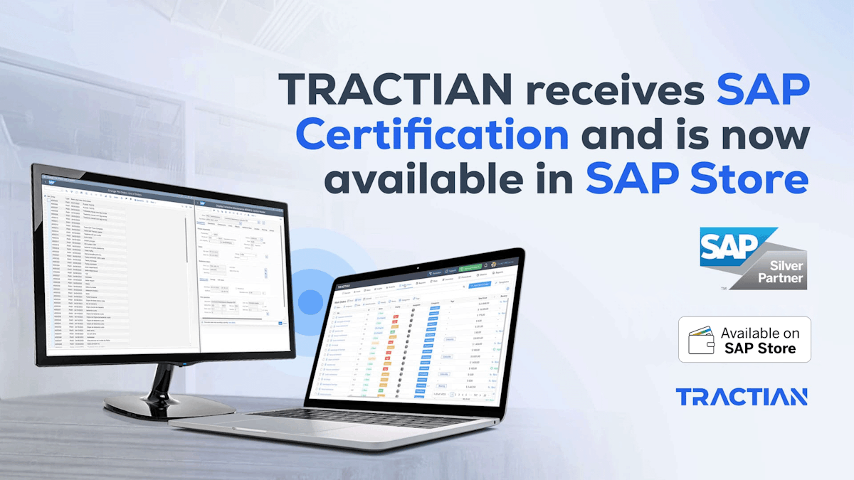 banner-TRACTIAN Receives SAP Certification and Arrives at SAP® Store
